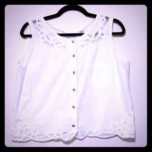 Together Lace Button Top